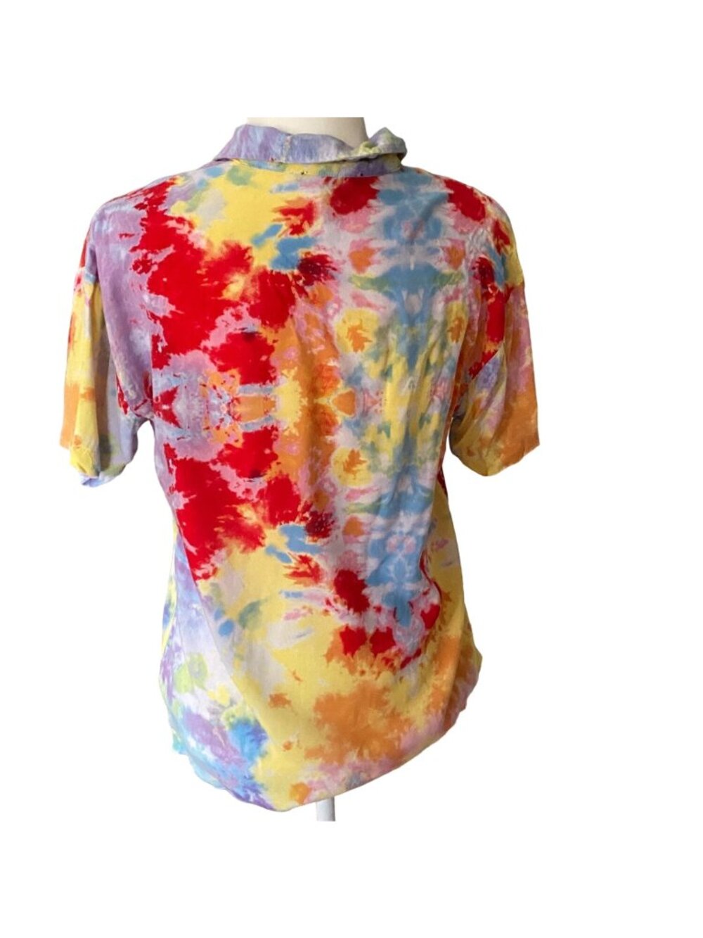 H&M Womens Light Weight Tie-Dye Button Front Shirt-Small-GUC - Picture 4 of 5